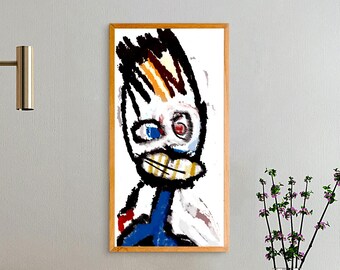 Mòstroso n° 032 – Peinture numérique originale, impression giclée, beaux-arts, art mural graffiti, signée à la main