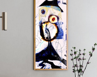 Mòstroso n° 001 – Peinture numérique originale, impression giclée, beaux-arts, art mural graffiti, signée à la main