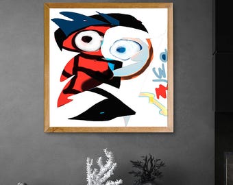 Mòstroso n° 029 – Peinture numérique originale, impression giclée, beaux-arts, art mural graffiti, signée à la main