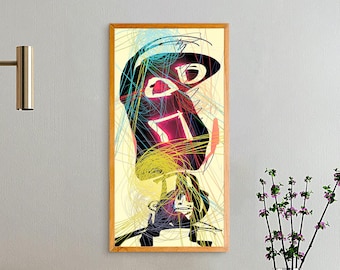 Mòstroso n° 064 – Peinture numérique originale, impression giclée, beaux-arts, art mural graffiti, signée à la main