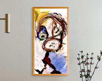Mòstroso n° 033 – Peinture numérique originale, impression giclée, beaux-arts, art mural graffiti, signée à la main