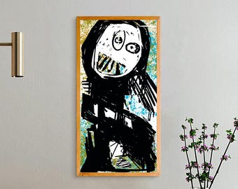 Mòstroso n° 044 – Peinture numérique originale, impression giclée, beaux-arts, art mural graffiti, signée à la main