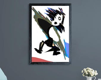 Mòstroso n° 149 – Peinture numérique originale, impression giclée, beaux-arts, art mural graffiti, signée à la main