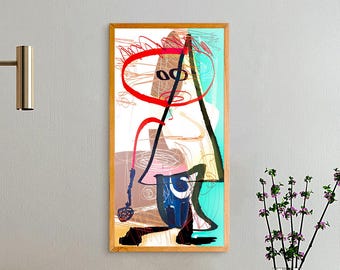 Mòstroso n° 058 – Peinture numérique originale, impression giclée, beaux-arts, art mural graffiti, signée à la main