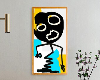 Mòstroso n° 077 – Peinture numérique originale, impression giclée, beaux-arts, art mural graffiti, signée à la main