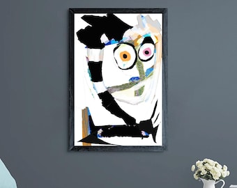 Mòstroso n° 160 – Peinture numérique originale, impression giclée, beaux-arts, art mural graffiti, signée à la main