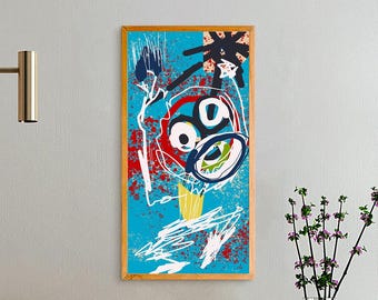 Mòstroso n° 065 – Peinture numérique originale, impression giclée, beaux-arts, art mural graffiti, signée à la main