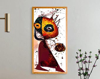 Mòstroso n° 074 – Peinture numérique originale, impression giclée, beaux-arts, art mural graffiti, signée à la main