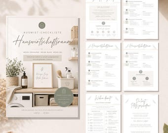 Opruimchecklist voor de bijkeuken | Printbare PDF | Meer organisatie in huis | Digitale download