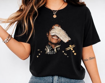 Chemise Michael Jackson couleurs confort, t-shirt graphique rétro King of Pop, cadeau pour les fans de musique, chemise Michael Jackson King of Pop