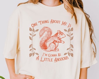 Lustiges Eichhörnchen-Shirt | Unglaublich Eichhörnchen Geschenk für introvertierte Forestcore Tshirt, soziale Angst Shirt Geschenk für HSP, Cottagecore Komfort Farben