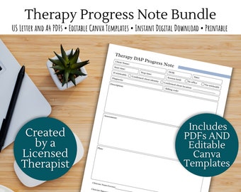 Therapy Notes templates | Progress notes templates, private practice counselor notes, therapy session note, case management, therapist forms