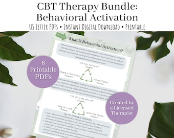 CBT Arbeitsblätter Verhaltensaktivitätstherapie Therapeut Arbeitsblätter | CBT-Tagebuch, Angst-Arbeitsblätter, Depressions-Tracker, Schulratgeber-Tool