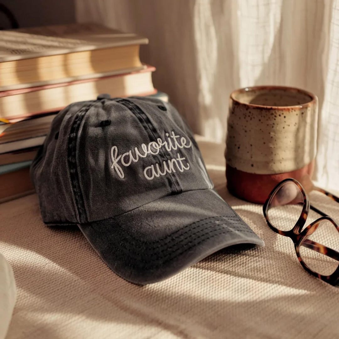 Embroidered Favorite Aunt Washed Hat, Funny Aunt Cap - Etsy