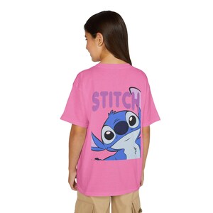 Stitch character graphic Youth T-Shirt | Blue Lilo & Stitch design image 10