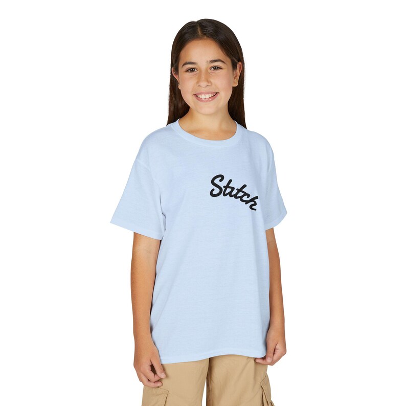 Stitch character graphic Youth T-Shirt | Blue Lilo & Stitch design image 15