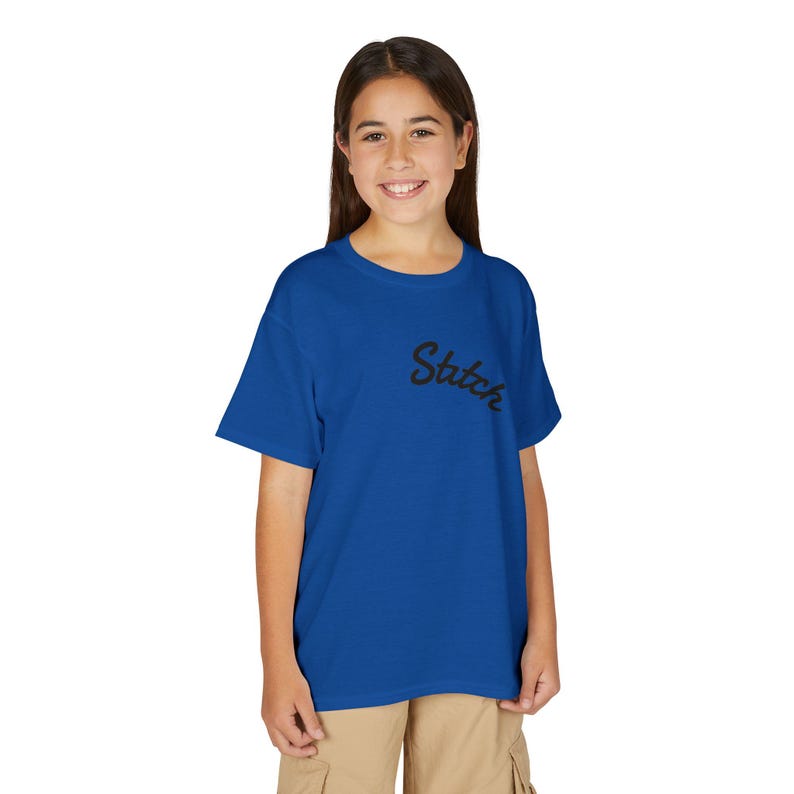 Stitch character graphic Youth T-Shirt | Blue Lilo & Stitch design image 11