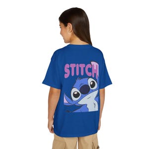 Stitch character graphic Youth T-Shirt | Blue Lilo & Stitch design image 12