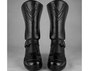Botas de cosplay de Darth Maul, Lord Sith, calzado de combate de cuero negro, zapatos de uniforme del Imperio Galáctico.