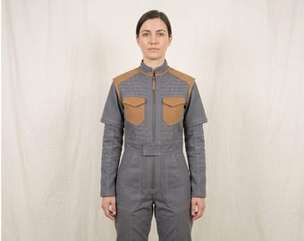 Traje de vuelo de cosplay de Bo Katan, mono Under Armor de Mandalorian, disfraz de Halloween personalizado, traje gris Beskar.