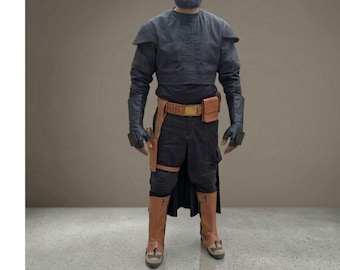 Disfraz de Boba Fett para cosplay, traje de armadura mandaloriana para hombre, traje de película de ciencia ficción de cuero de primera calidad