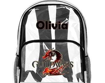 Guild Wars 2 clear bag, custom transparent backpack