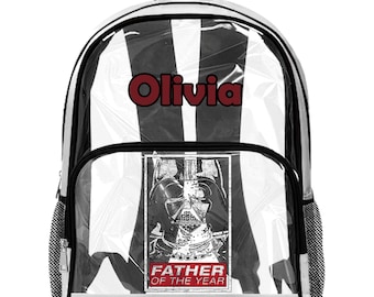 Star Wars - Darth Vader clear bag, custom transparent backpack