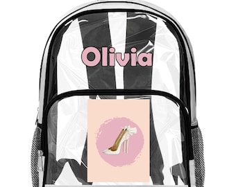 Cinderella clear bag, custom transparent backpack