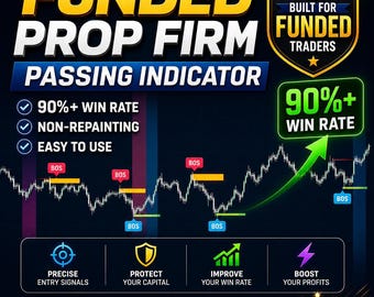 Prop Firm QCL MT5 Indicator | Non-Repaint Buy/Sell Signals | Pass Forex Challenges Fast | 90% Win Rate Pine Script