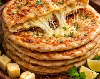 Chef-Crafted Cheese Paratha Recipe – Authentic Pakistani Breakfast (Instant Download)