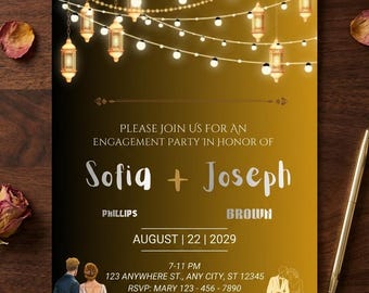 Editable Wedding Invitation Template Minimalist Modern Arched Wedding Invite Digital Printable Instant Download .