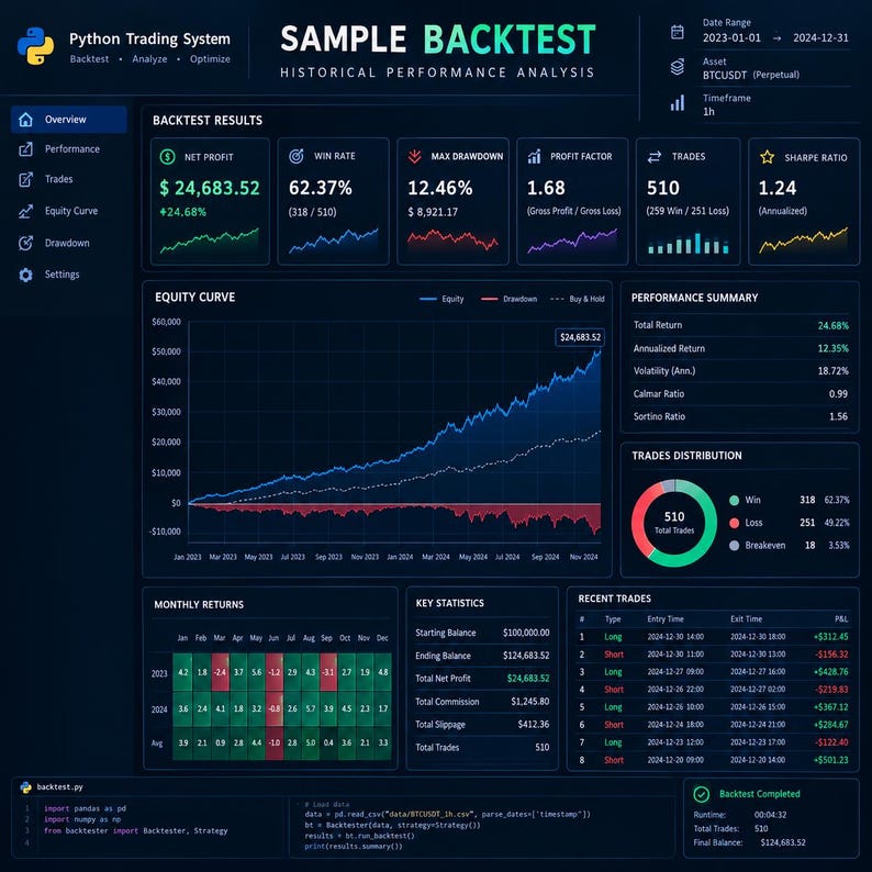 ai trading model, trading bot python, algo trading, python trading, ml trading system, crypto trading bot, forex trading bot, backtesting script, trading algorithm, quant trading, custom trading ai, stock trading bot, trading signals ai
