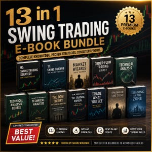 13 in 1 Swing Trading Ebook Bundle | Stock Trading Strategy Guide | Technical Analysis, Day Trading & Forex | Beginner to Advanced PDF