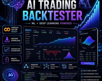 AI Trading Backtester Python Script | Machine Learning, Deep learning Trading Bot | Colab Dashboard | Stock Crypto Forex Strategy Optimizer