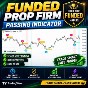 Prop Firm TradingView-indicator | Koop-/verkoopsignalen zonder hertekening | Snel door de Forex-uitdagingen heen komen | Pine Script