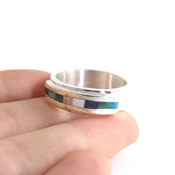 Stone Inlay Ring - Etsy
