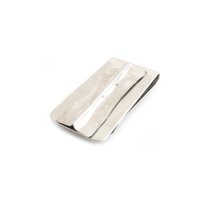 Hammered Silver Money Clip, Textured Money Clip, 25th wedding anniversary, Rustic Money Clip, Womens Money Clip, Personalised Unisex Style