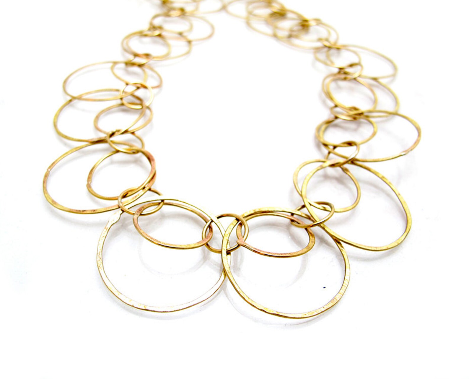 Gold Loop Necklace Brass Chain Necklace Long Gold Chain Etsy 日本