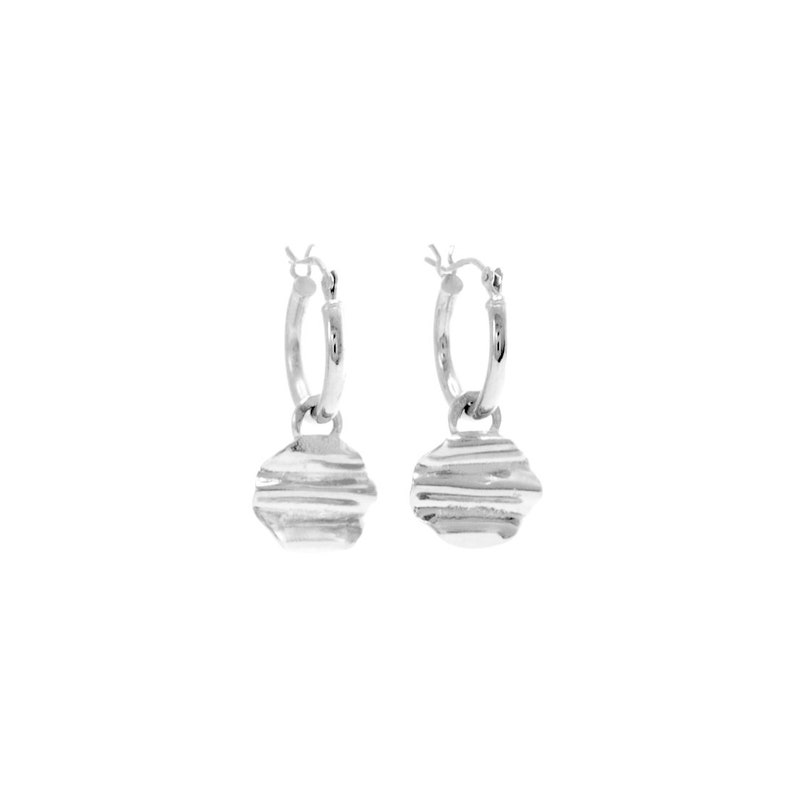 Petite Silver Hoops Small 15mm Silver Hoops with Charms Clip Down Hoops Rhodium Plated Non Tarnishing Silver Hoop Earrings Remove Charms