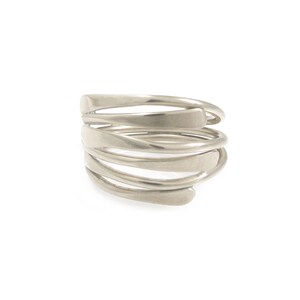 Silver Tapered Ring Stacked Silver Ring Silver Layer Ring Sterling ...