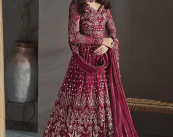 Vestido de novia rojo, atuendo para la fiesta de compromiso, conjunto para la recepción.