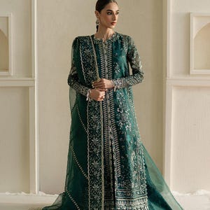 dark green dress for mehndi function Mehndi Green Dress