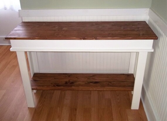 Country Farmhouse Console Table Furniture Side Table Etsy