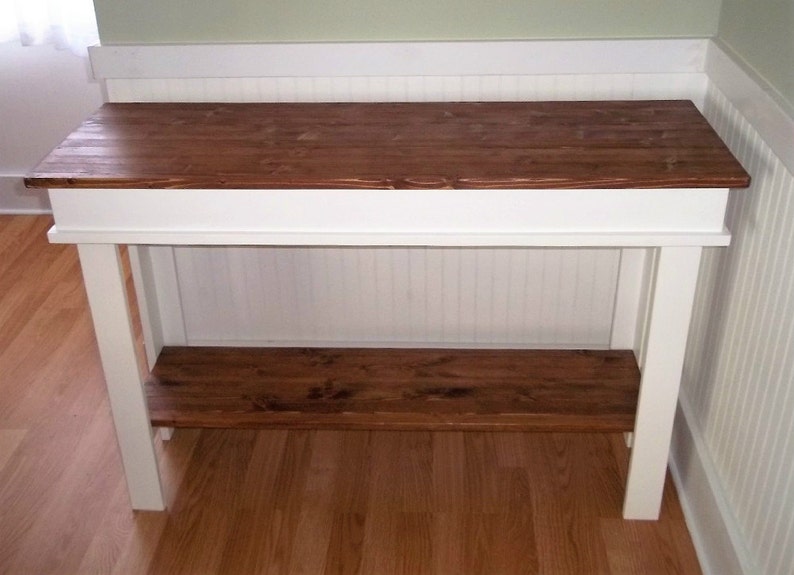Wood Console Table Farmhouse Style Side Sofa