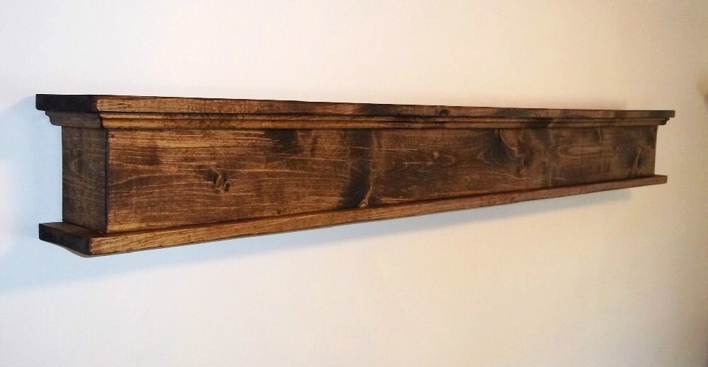 Floating Wood Shelf Rustic Fireplace Mantel Shelf Wood Etsy