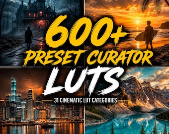 600+ Preset Curator LUTs Bundle | 31 Cinematic LUT Categories | Lightroom, Premiere Pro, DaVinci Resolve, Final Cut, CapCut & VN LUT Pack