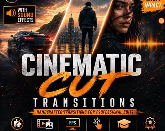 Cinematic Cut Transitions Pack for DaVinci Resolve – Drag & Drop Effects with Sound, No Plugins, High-Quality Editing Toolkit (Resolve 19+)