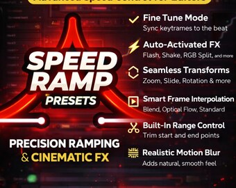 Speed Ramp Presets for Video Editing | Cinematic Speed Control FX Pack | DaVinci Resolve,