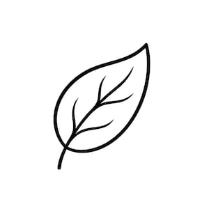 Minimal Leaf SVG, Boho Botanical PNG, Line Art Leaf Cricut File, Tropical Plant Clipart, Modern Nature Vector
