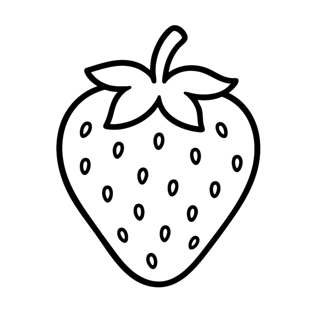 Credit Line Report.pdf Strawberry Outline SVG, Simple Fruit Line Art, Minimal Berry Clipart ...